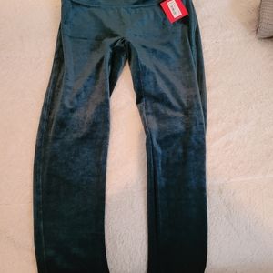 Spanx, New with tags, velvet leggings. Malachite color